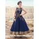 Modest Art Silk Blue Designer Gown