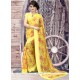 Honourable Yellow Georgette Printed Saree