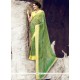 Monumental Georgette Green Print Work Printed Saree