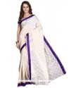 Demure Beige Banarasi Silk Casual Saree