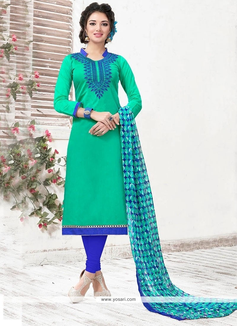 Buy Impressive Sea Green Churidar Suit | Churidar Salwar Suits