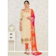 Praiseworthy Banarasi Silk Lace Work Churidar Suit