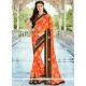 Dignified Patch Border Work Printed Saree