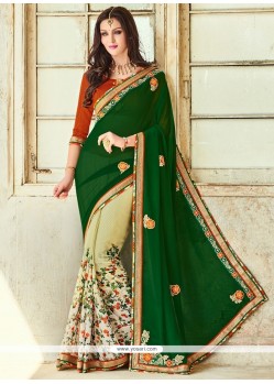 Beckoning Embroidered Work Classic Saree