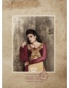 Jacket Work Mehroon and Gold Anarkali Suits