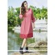 Appealing Pink Embroidered Work Georgette Party Wear Kurti