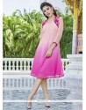 Glowing Georgette Embroidered Work Party Wear Kurti