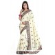 Modern Embroidered Work Off White Designer Traditional Sarees