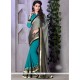 Exciting Faux Crepe Grey Traditional Saree
