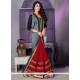 Desirable Red Embroidered Work Designer Traditional Sarees