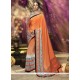 Astonishing Orange Printed Saree