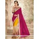 Multi Colour Patch Border Work Georgette Traditional Saree