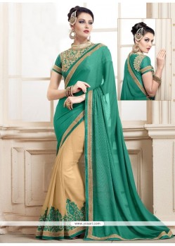 Magnetize Georgette Patch Border Work Classic Saree