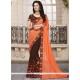 Trendy Brown Georgette Traditional Saree