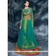 Imposing Green Embroidered Work Designer Floor Length Salwar Suit