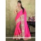 Miraculous Patch Border Work Hot Pink Designer Traditional Sarees