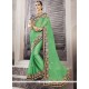 Baronial Faux Chiffon Embroidered Work Classic Designer Saree