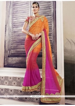 Staring Patch Border Work Traditional Saree