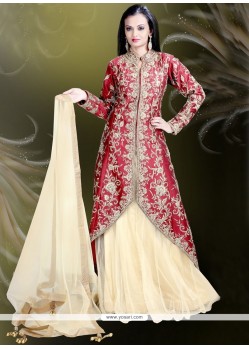 Desirable Resham Work Raw Silk Designer A Line Lehenga Choli
