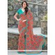 Flawless Multi Colour Print Work Georgette Casual Saree