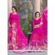 Dainty Hot Pink Casual Saree