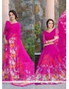 Dainty Hot Pink Casual Saree