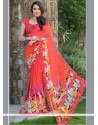 Print Georgette Casual Saree In Multi Colour