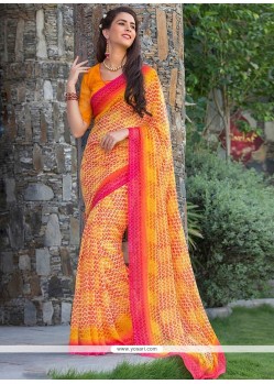 Observable Print Work Casual Saree