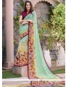 Sensible Print Work Multi Colour Georgette Casual Saree