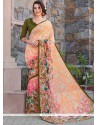 Delightful Print Work Georgette Casual Saree