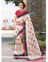 Chic Print Work Casual Saree