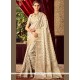 Royal Off White Raw Silk Designer Traditional Sarees