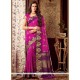 Distinguishable Magenta Silk Classic Designer Saree