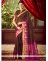 Glamorous Weaving Work Brown Classic Designer Saree