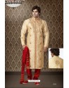 Stylish Gold Art Silk Kurta Payjama