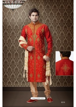 Maroon Art Silk Kurta