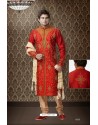 Maroon Art Silk Kurta