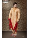 Mind-Blowing Gold Zari Art Silk Kurta