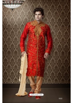 Classic Look Rani Banarasi Giccha Sherwani