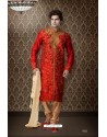 Classic Look Rani Banarasi Giccha Sherwani