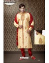 Amazing Gold Zari Art Silk Kurta