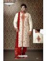 Creative Cream Zari Art Silk Kurta