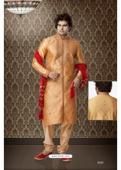 Chickoo Art Silk Kurta