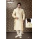 Fantastic Cream Banarasi Giccha Kurta