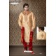 Pleasing Chickoo Art Silk Kurta