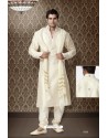 Awesome Cream Brocade Kurta