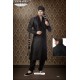 Black Brocade Kurta