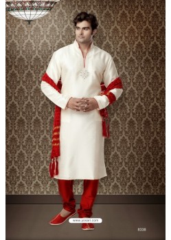 Dashing Cream Banarasi Giccha Kurta