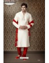 Dashing Cream Banarasi Giccha Kurta