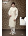 Cream Linen Patthani Kurta